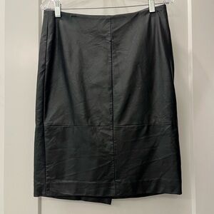 Elegant Black Leather Skirt